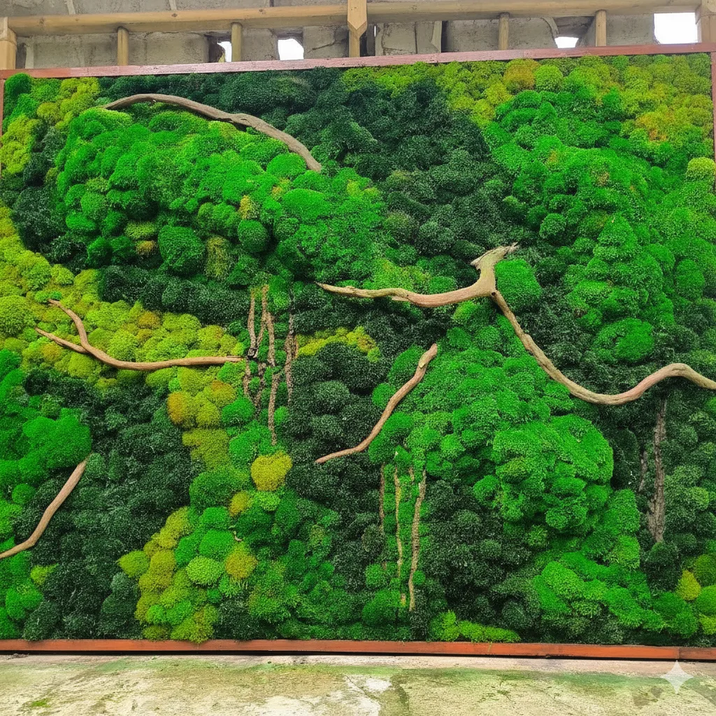 giant moss wall frame